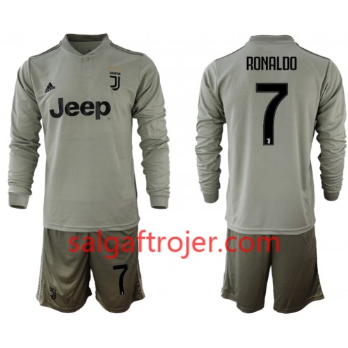 Juventus Fodboldtrøjer RONALDO 7 Børn Udebanesæt 2018/19 Langærmet Juventus Fodboldtrøjer RONALDO 7 Børn Udebanesæt 2018/19 Langærmet